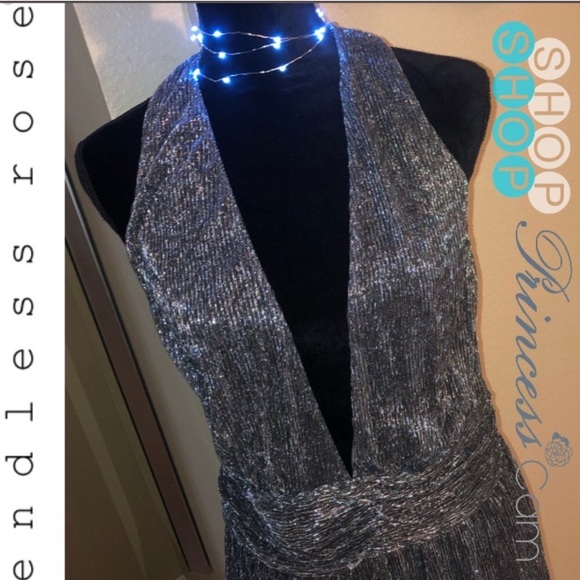 Endless Rose Pants - 🆕ENDLESS ROSE Silver/Black Metallic Jumper Sz L